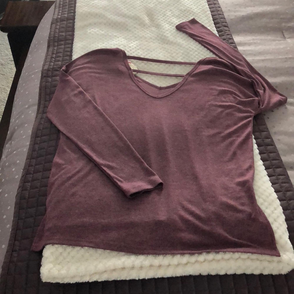 SO Crisp Merlot colored shirt